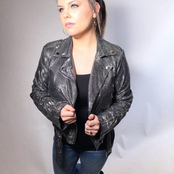 🍾🍾Glitter Moto Jacket - Picture 2 of 8